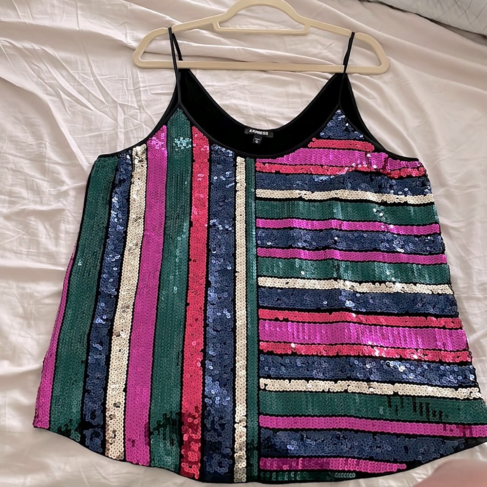 NWOT Express Sequined Top